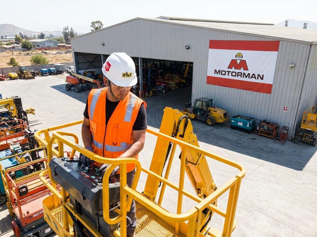 Curso IPAF en sede Motorman — operador en plataforma elevadora